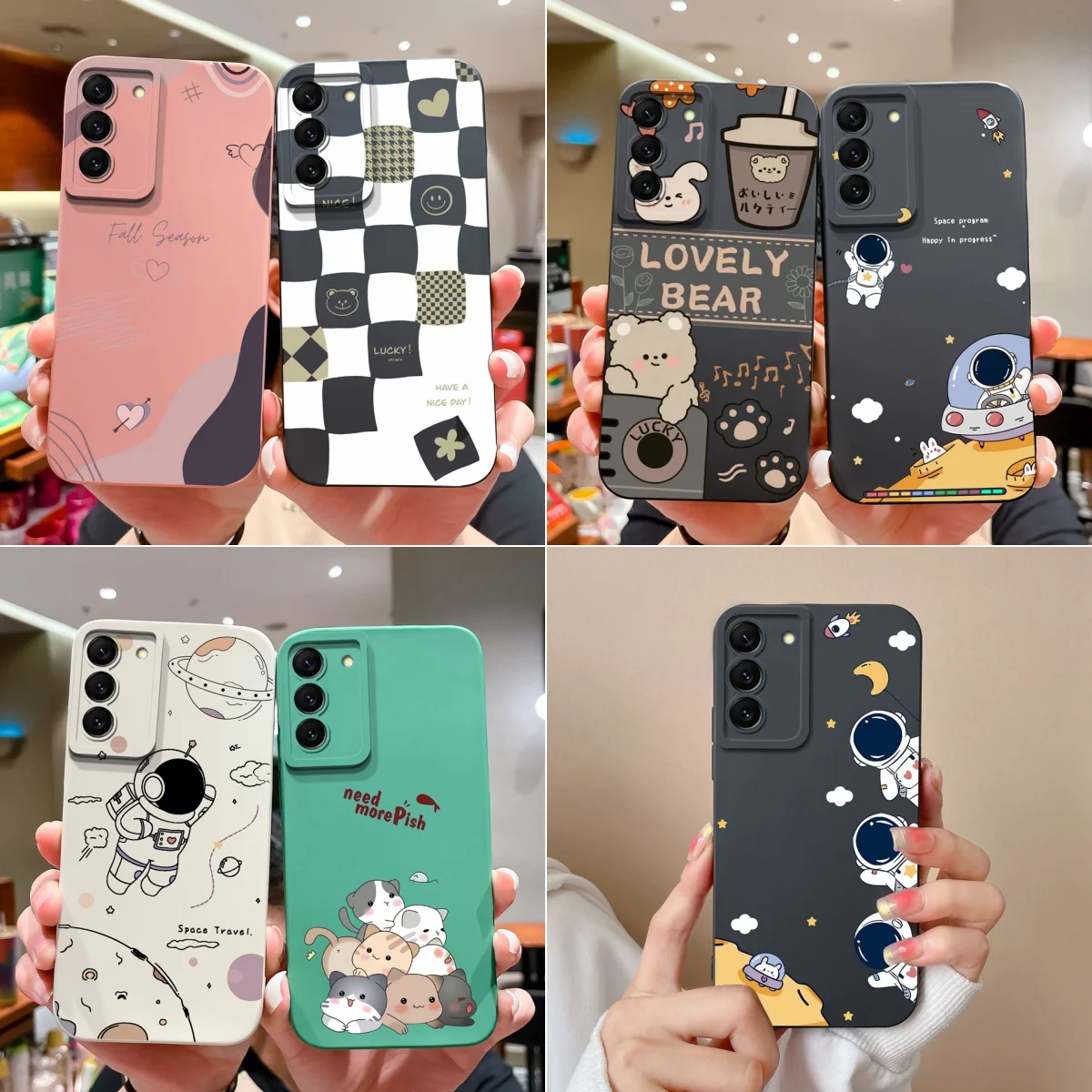 Per Samsung Galaxy S22 S22Pro S22 Ultra Fundas Black White Check Silicone Liquido Anticaduta Coque Per Custodie S22 Plus