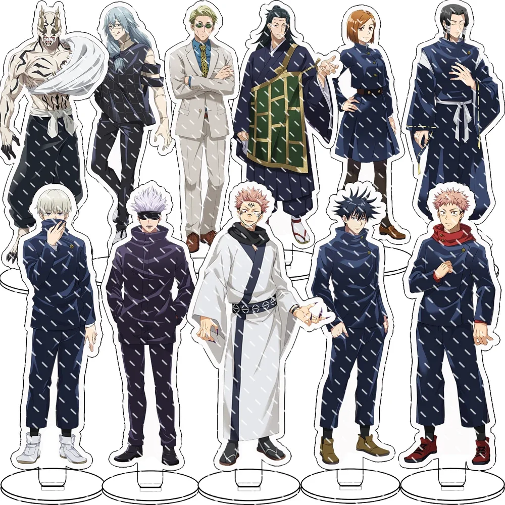 Jujutsu Kaisen Anime Figura Acrílico Stand, Itadori Yuji, Fushiguro Megumi, Gojo Satoru, Ryomen Sukuna, Decoración de escritorio, Modo de pie