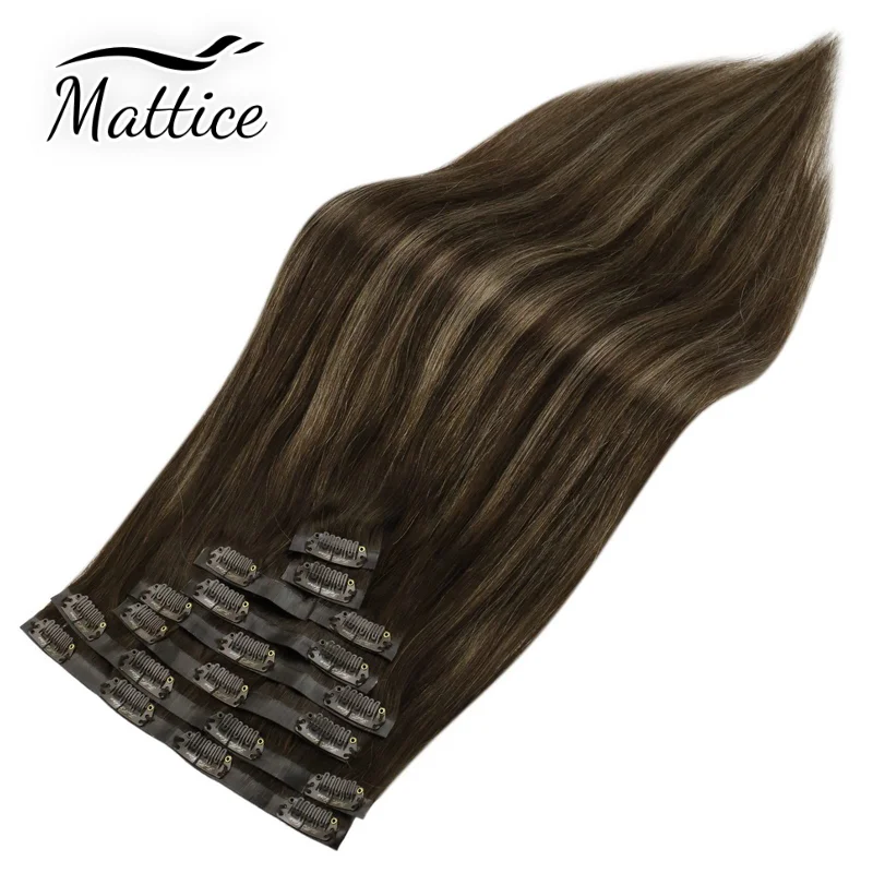 Seamless Hair Extensions Clip in Human Hair #1B Natural Black Ultra Thin Double Weft PU Invisible Clip in Extensions
