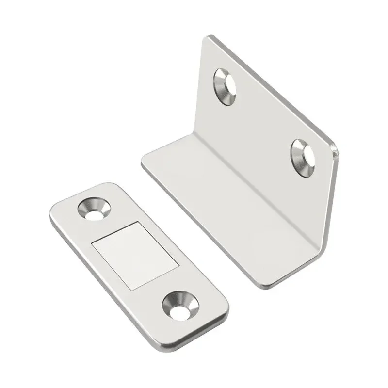 Thin Latch Cupboard L Type Door Closer Cabinet Catches Door Stopper Furniture Fittings Magnetic Kitchen Accessories magnetic cabinet catches door closer magnetic cabinet latches door catches cabinet door latch cabinet door stop door stops cabinet door buffer