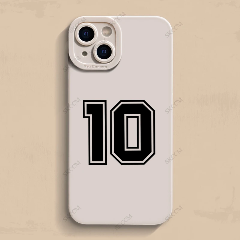 Lucky Numbers 10 Football Matte Shockproof Phone Case