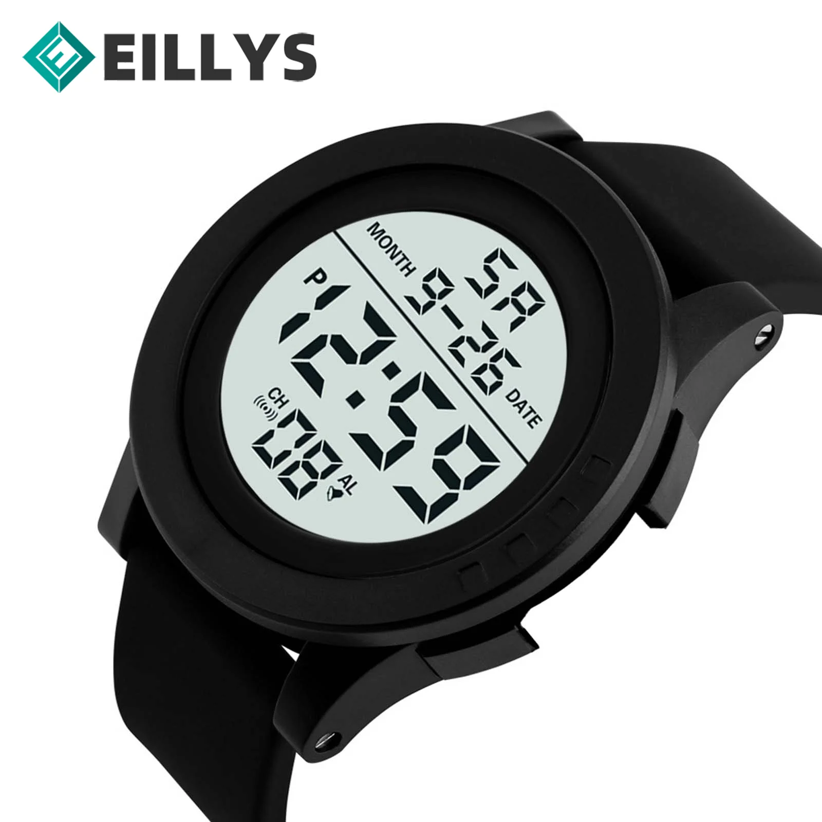 Eillysevens Men Digital Watch Led Display 50m 2024 Male Wristwatch Alarm Clock Sports Electronic Watches Relogio Masculino 5