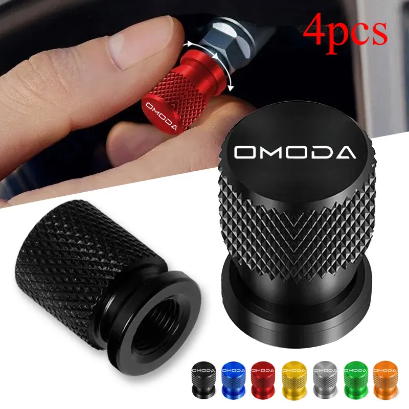 4Pcs Car Wheel Tire Valve Caps Tyre Stem Covers Airdust Waterproof Car Decor Airdust Waterproof For Chery Omoda 5 FX 2022-2026