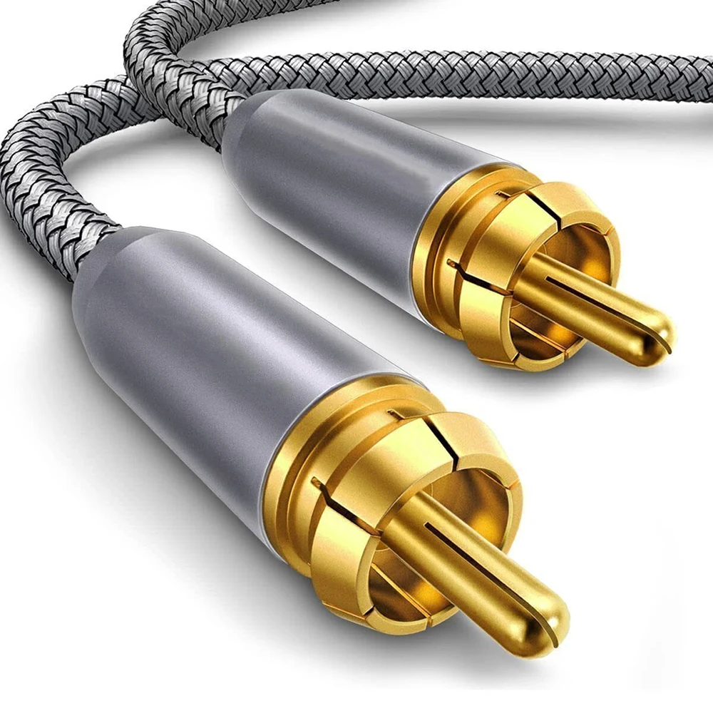 Gold-Plated High-Fidelity Coaxial Audio Cable - Digital RCA to RCA (1m to 15m)