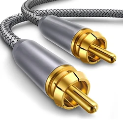 Gold - Plated High - Fidelity Coaxial Audio Cable - Digital RCA to RCA (1m to 15m) - 3m (Sliver Grey)