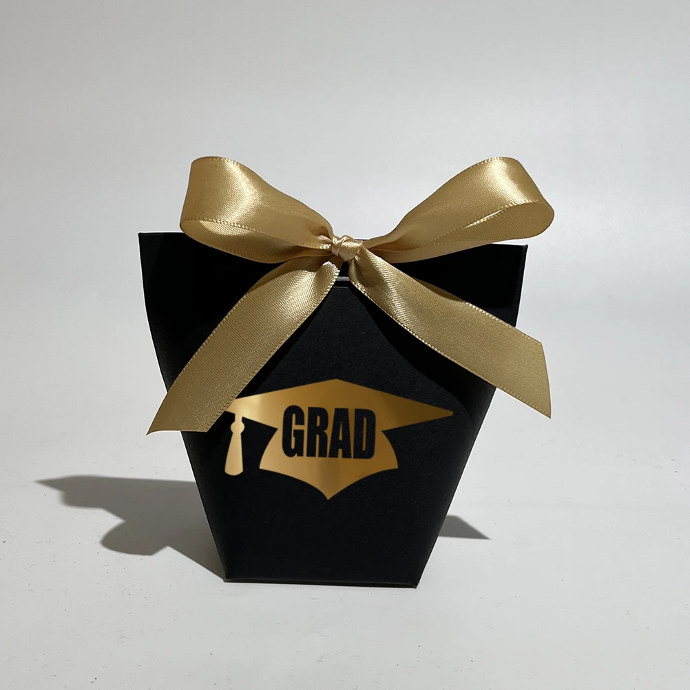 Gold Doctor Hat Cap Candy Box Gift Packaging Box for Graduation Party Decoration Supplies Congrats Gift Bags 1