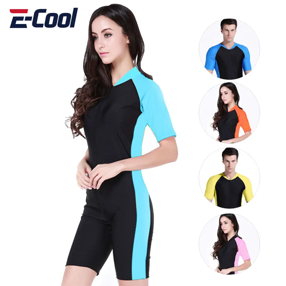 

Thin Diving Suit for Men Women One Piece Surfing Swimsuit Short Sleeve Swimming Snorkeling Suit Beach Clothing Sunscreen