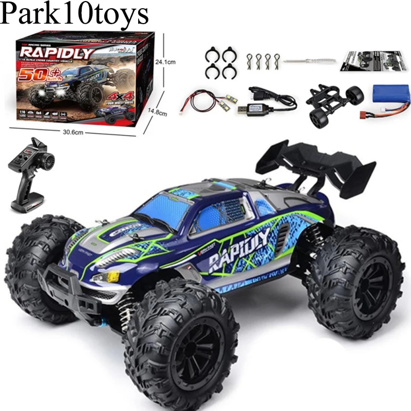 parkten RC Cars 2.4G 50 KM/H High Speed Racing With LED 4WD Drift Remote Control Off-Road 4x4 Truck Toys for Adults And Kids 3