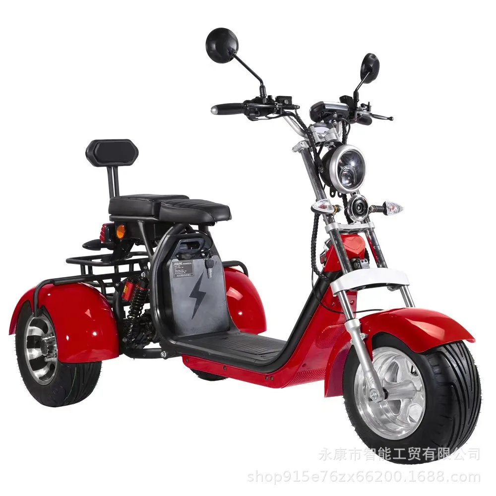 High-power Ultra-long Endurance Range Fat Tire Three-wheeled Electric Vehicle City Coco Scooter Fat Tire Electric Scooter