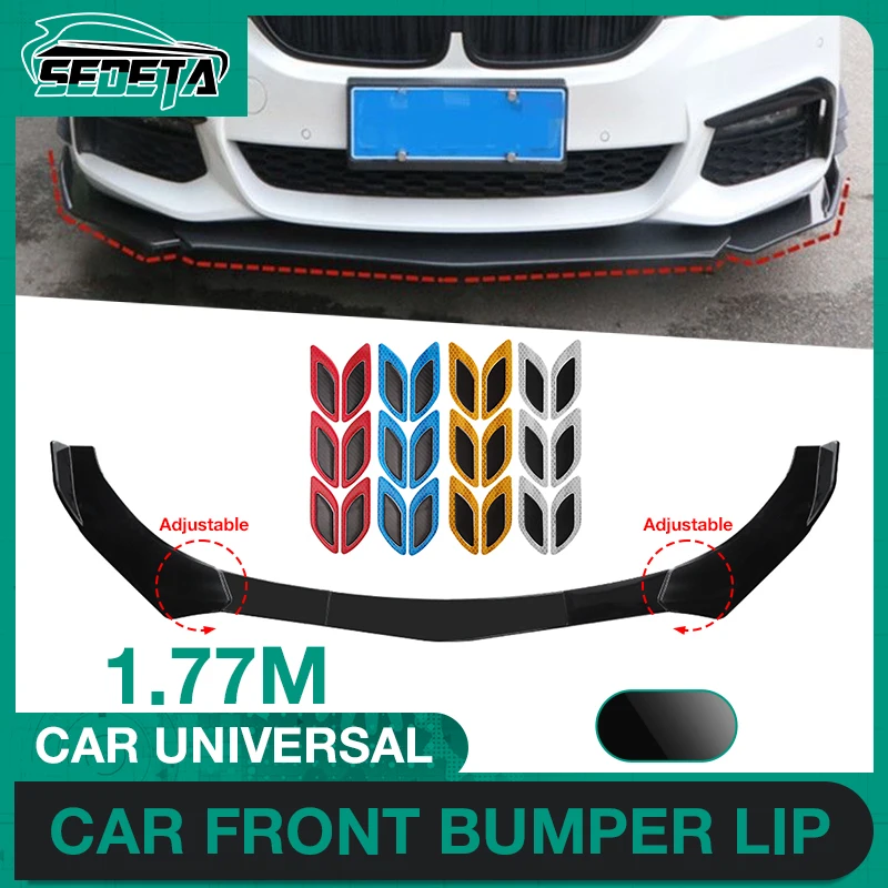 5pcs Car Universal Front Shovel Spoiler Bumper Lip 6pcs Hood Epoxy