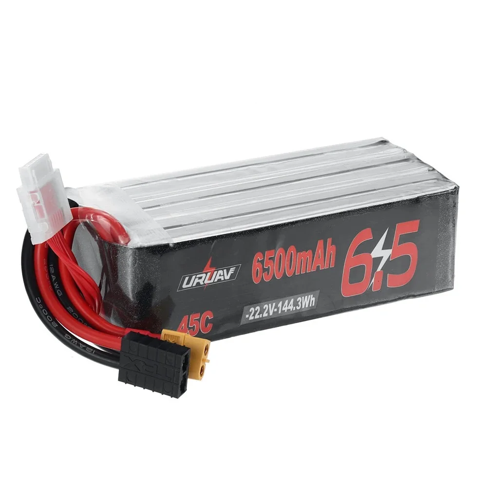 

URUAV 22.2V 6500mAh 45C 6S LiPo Battery XT60 Plug for RC Drone