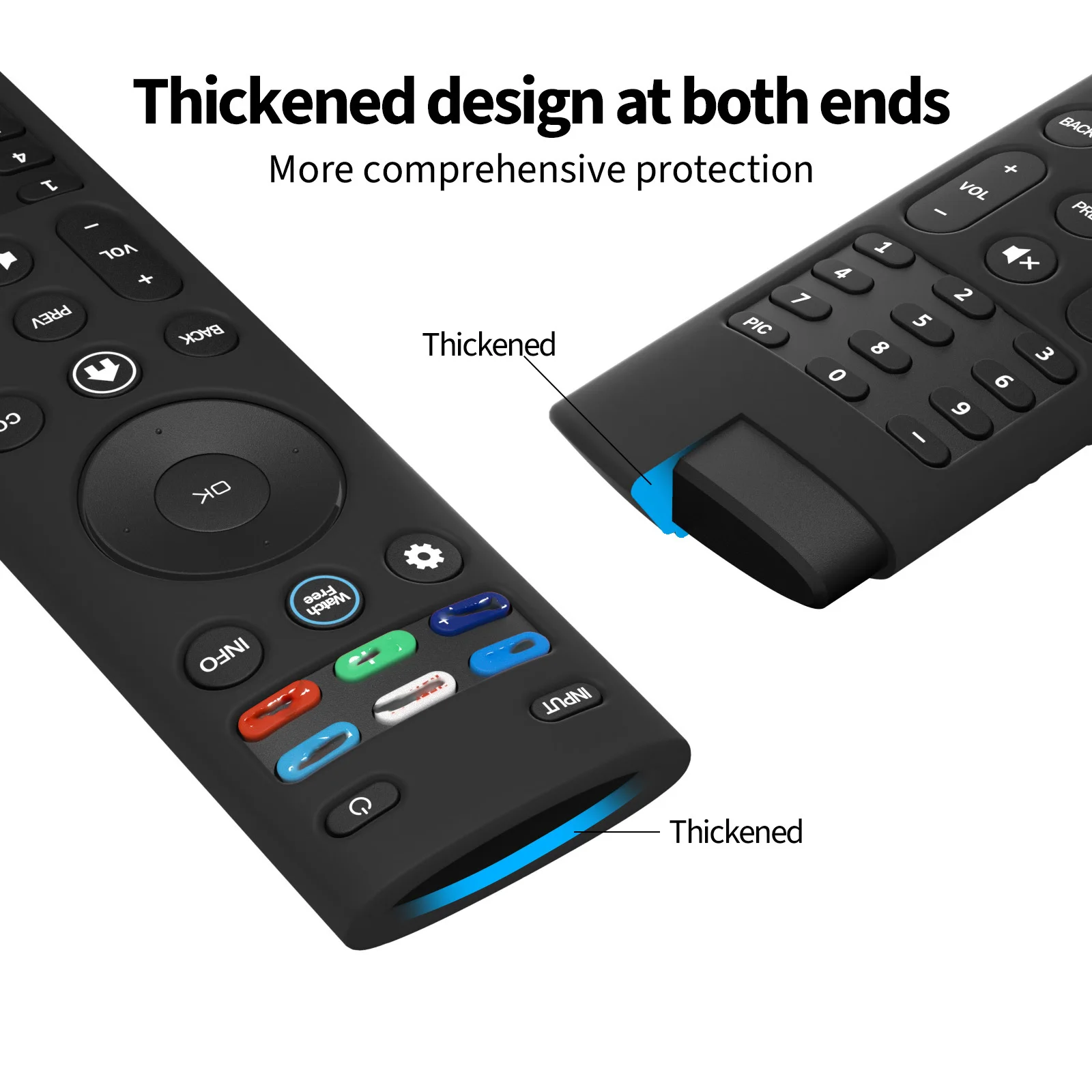 Smart TV for VIZIO XRT140 Remote Control Case Soft Silicone Cover Shockproof Anti-Slip Shell Replacement Smart Remote Control