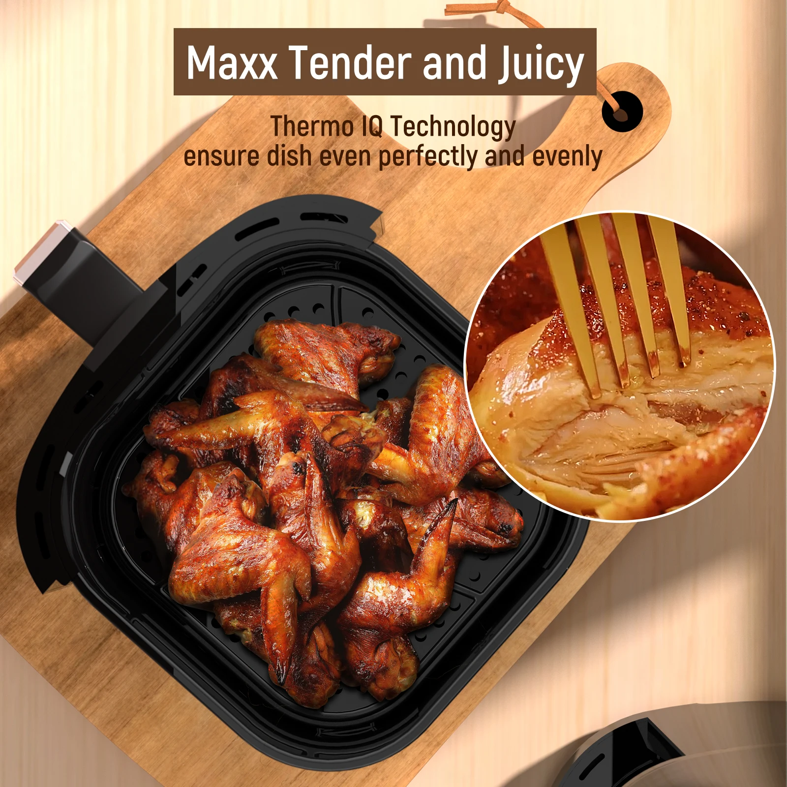 Fabuletta 4.2QT Air Fryer with Versatile Cooking Programs