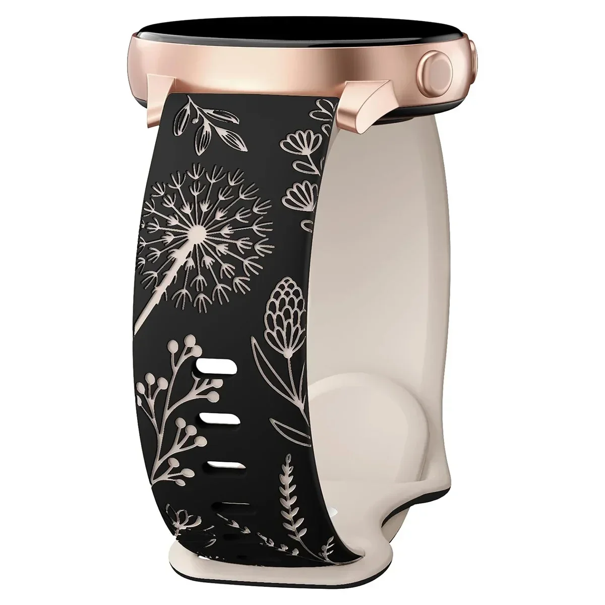 Two-Tone Silicone Engraved Sport Wristband