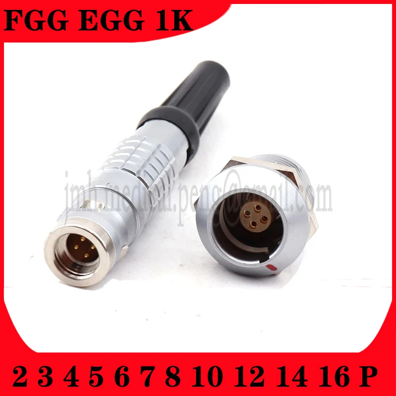 Fgg Egg 1k 10 12 Pinos à Prova Dip68 Água Ip68 Aviação Metal Push-pull Auto-travamento Macho Plug e Conector de Soquete Fêmea
