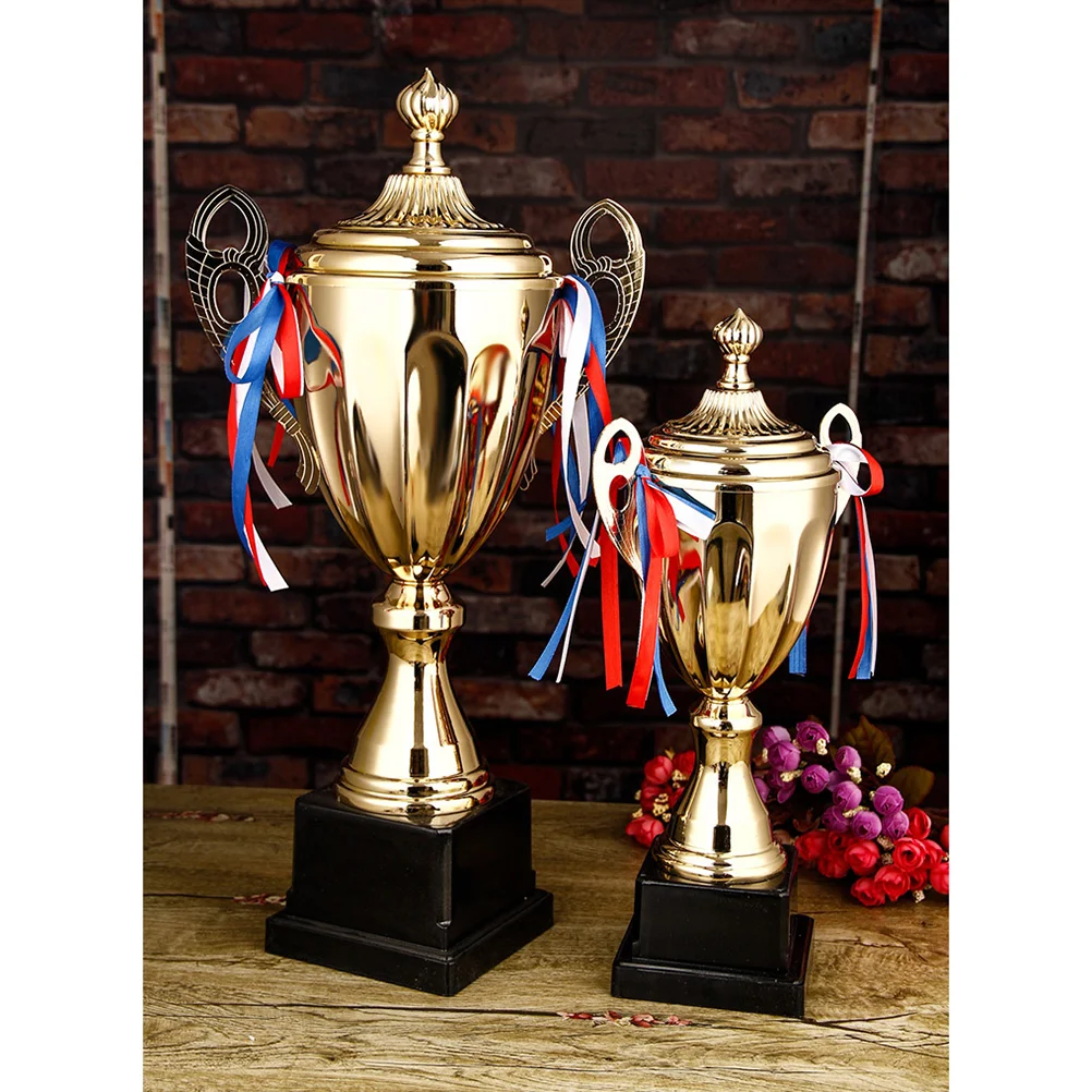 1PC Sports Match Trophy Metal Trophy School Tournament Honor Trophy for Competition Ceremony (34cm) 1 pcs trophy cup for sports meeting competitions soccer winner team awards and competition parties favors gold metal
