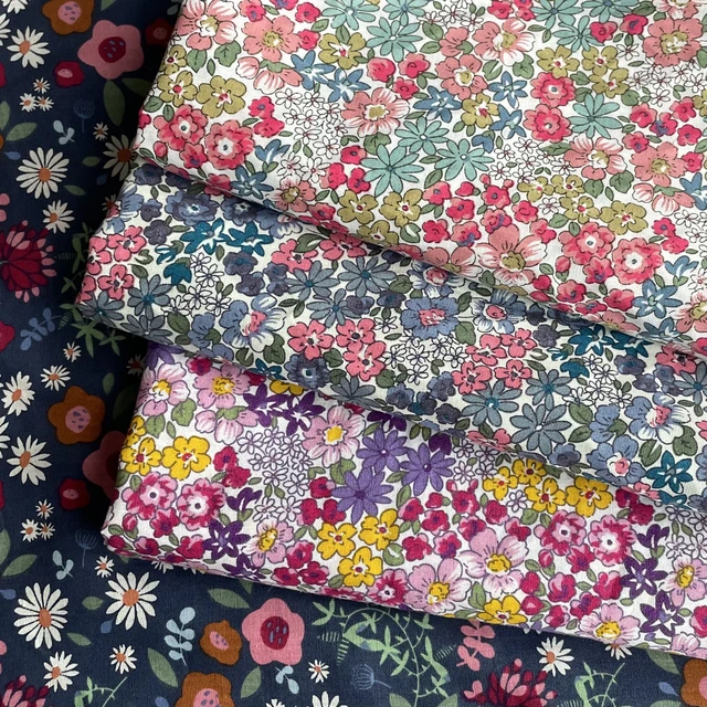 145x50 cm nouveau Floral 100% coton 40S comme la liberté tissu impression numérique pour coudre tissu robes jupe enfants concepteur à la main 3
