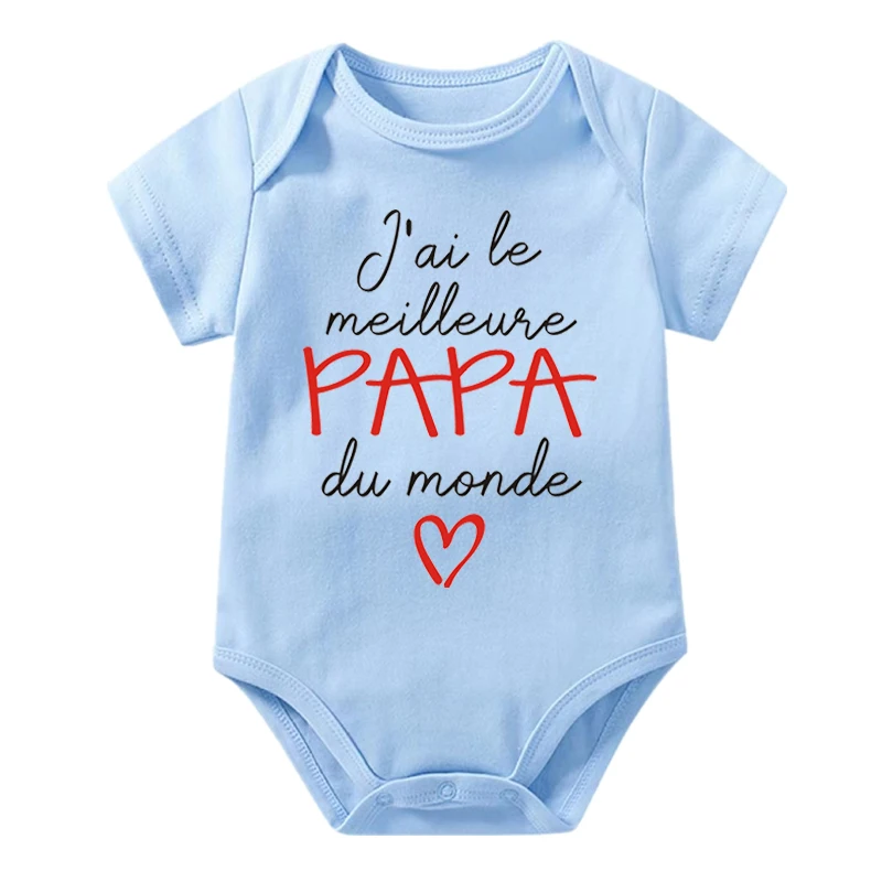 I Have The Best Dad/Mom In The World Baby Bodysuits Cotton Short Sleeve Infant Twins Rompers Newborn Body Boys Girls Jumpsuits 4