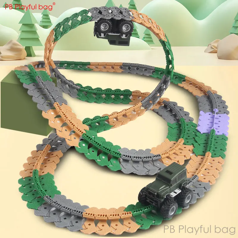 Children Anti gravity rail car Kid\'s track car set Electric jeep Rail cars Boys Assembled Toy set Birthday Gifts AC94