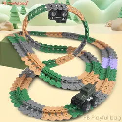 Children Anti gravity rail car Kid's track car set Electric jeep Rail cars Boys Assembled Toy set Birthday Gifts AC94