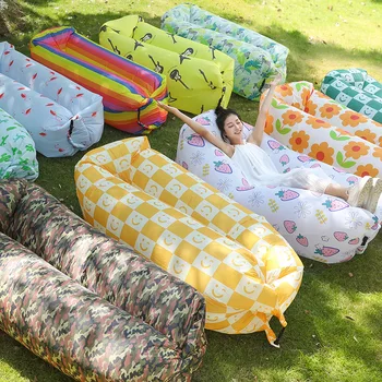 Divano Gonfiabile Portatile Pieghevole Impermeabile, Letto ad Aria per Campeggio, Spiaggia, Viaggi, Casa e Uso Quotidiano