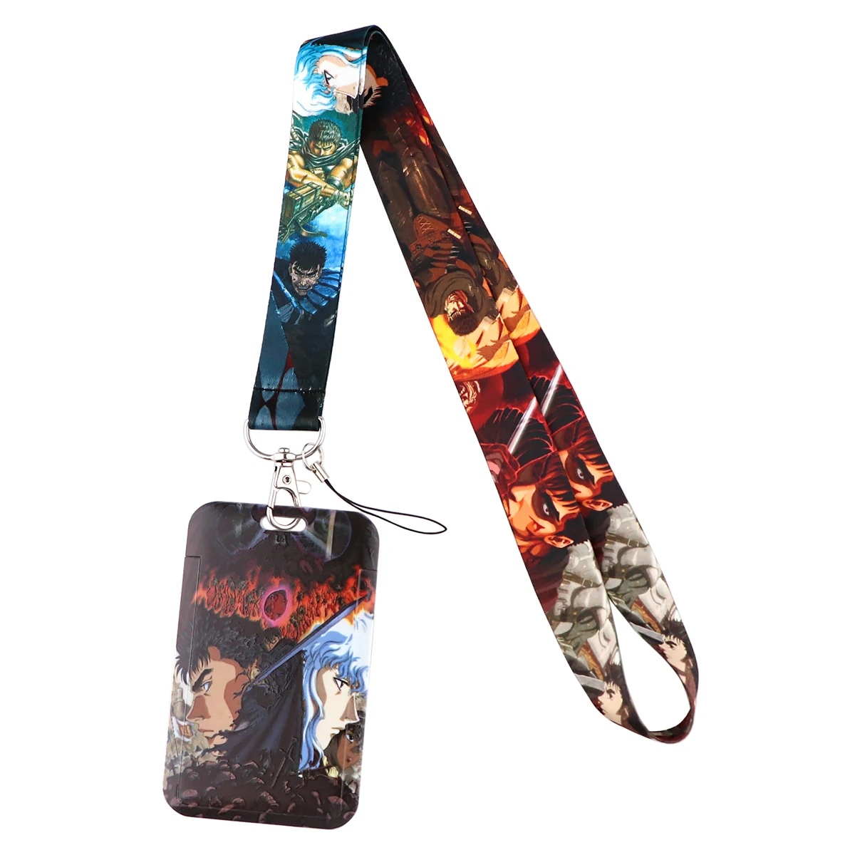 

ER1848 Japanese Cartoon Branded Warrior ID Card Holder Bus Card Holder Staff Card Lanyard For Keys Phone DIY Hang Rope