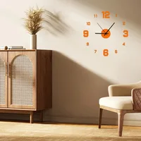 Creative Frameless DIY Wall Clock Wall Decal Home Silent Clock Living Room Office Wall Decoration 3