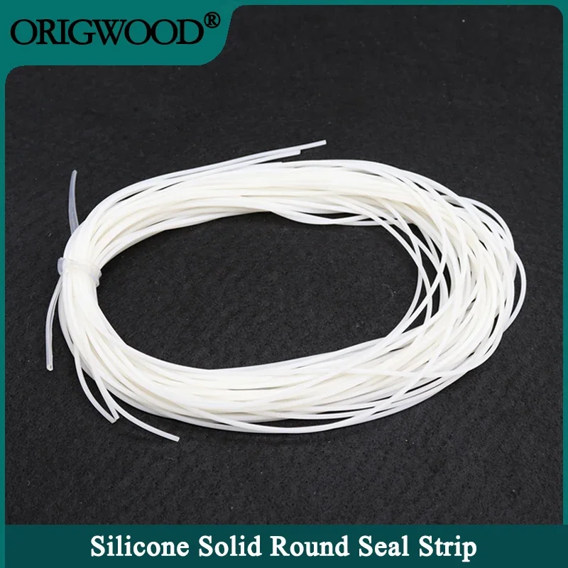 

1~5m Silicone Solid Round Seal Strip Dia 1/2//3/4/5/6/7/10/11/12/14//15/16/18/20/25mm White High Temperature Resist Seal O Ring