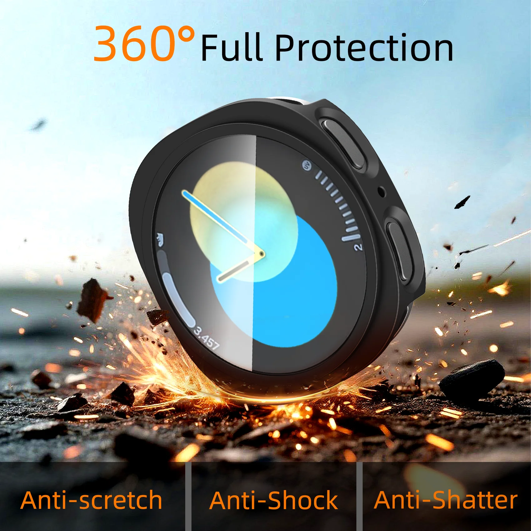Hollow Protective PC Case for Galaxy Watch - Premium Smartwatch Accessory