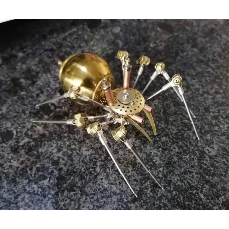 

Mechanical Spider Model Kit 3D Steampunk Insect Handmade DIY Assembled Toys Metal Model Mecha Crafts - Finished Product