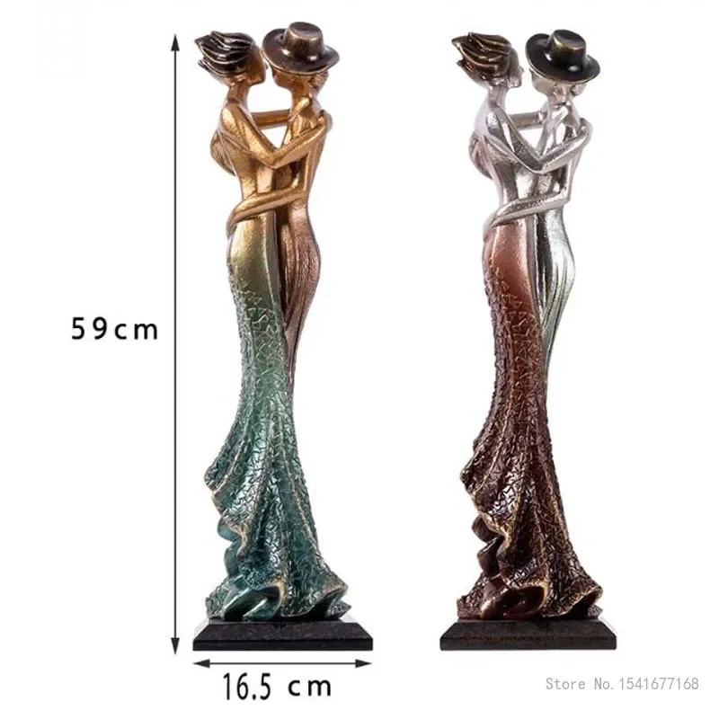 Artistic Sculpture TV Cabinet Decoration Decorative Light Ornaments Vertical High TV Cabinet Wine Cabinet Decor Height 59cm, 1Pc