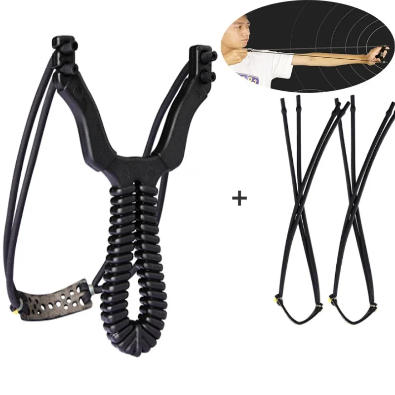 OutdoorSlingshotsFlatRoundRubberBandPortableOutdoorSports