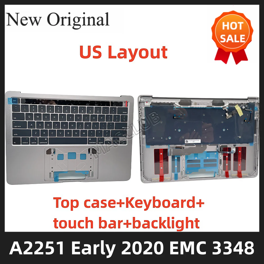 

A2251 клавиатура с верхним корпусом с расположением США для Macbook Pro Retina 13 дюймов A2251 ранняя 2020 EMC3348 MWP72 BTO // CTO клавиатура с верхним корпусом