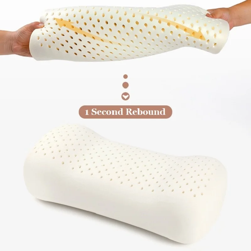 JFLEGAL Latex Pillow Office Siesta Portable Odorless Small Pillow 85% Natural Rubber Student Sleeping Cushion Pillow Almohada 4