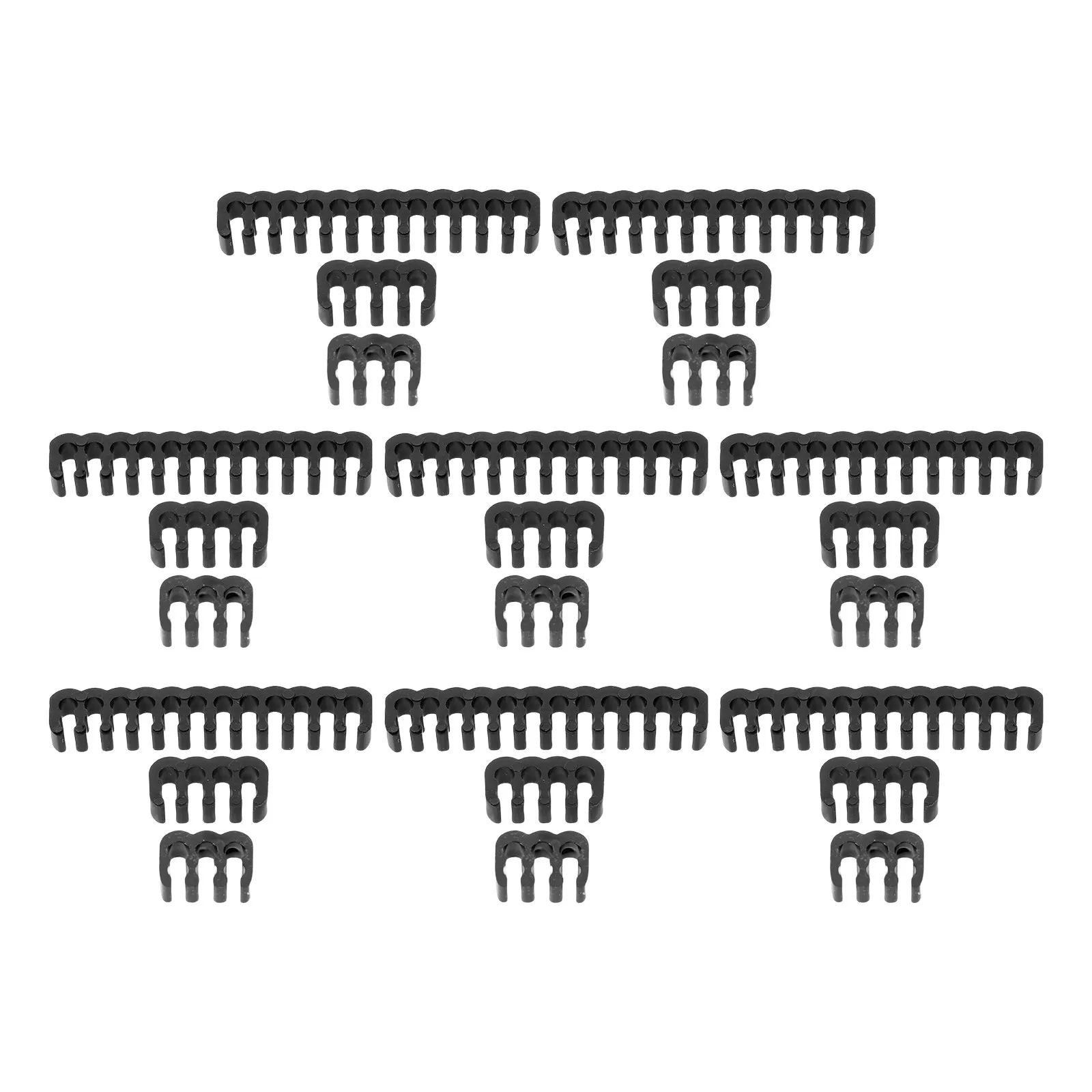 24개 데스크 케이블 정리용 빗 - 충전 케이블용 플라스틱 코드 홀더 클립 USB 연장 코드 책상 아래 와이어 관리용