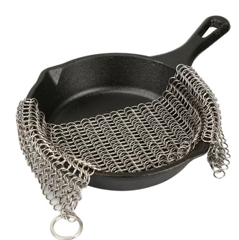 3 Size Cast Iron Cleaner Kitchen Rust Pot Pans Cleaning Scrubber Steel Rust Remover Scraper Brush Kit Metal Cleaning Brush 1