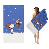 Snoopy Cute Room Decor For Beach Towels Shower Towel Sauna Travel Spa Microfiber Quick Dry Gym Accessories 2