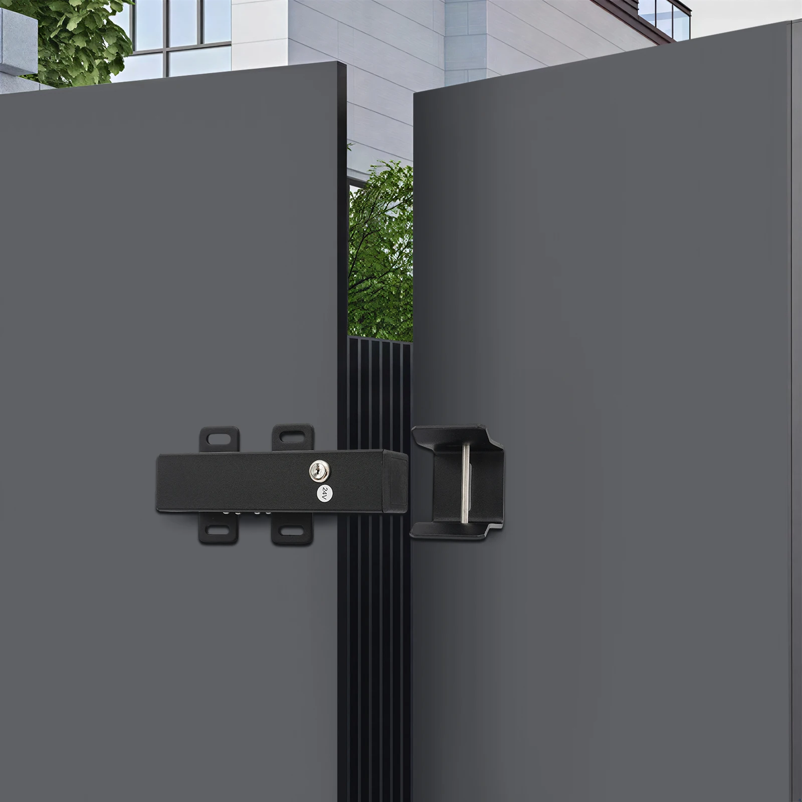24-V-Elektro-Torschloss, elektronisches Schloss zum Schutz vor Diebstahl, elektrisches Türriegelschloss aus Q235-Stahl mit automatischer Verriegelung