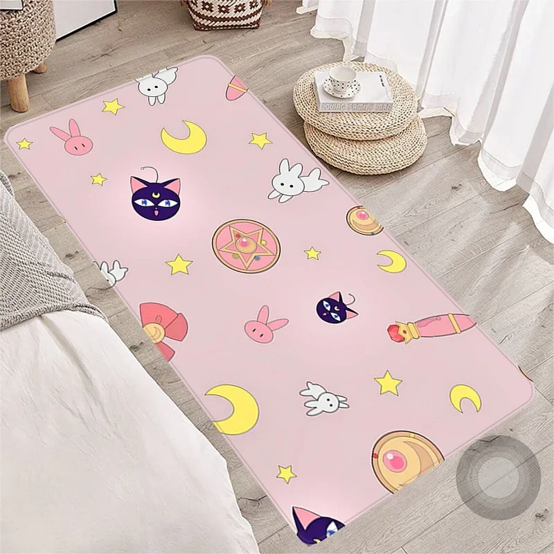 

Коврик для ванной Kawaii, коврик для входной двери, милые коврики для комнаты Сейлор Мун, коврик для спальни, коврики, кухонные аксессуары, коврик