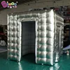 Custom-made Inflatable Silivering Photo Booth Inflatable  Silivering Square 2-Door-Tent For Wedding Decoration/Party 1