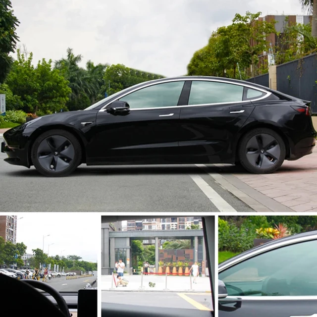 50*300cm Black Car Window Flim Static Cling Privacy Sun Blocking Anti UV Window Tint Opaque Window Film For Car Bedroom Restroom 5