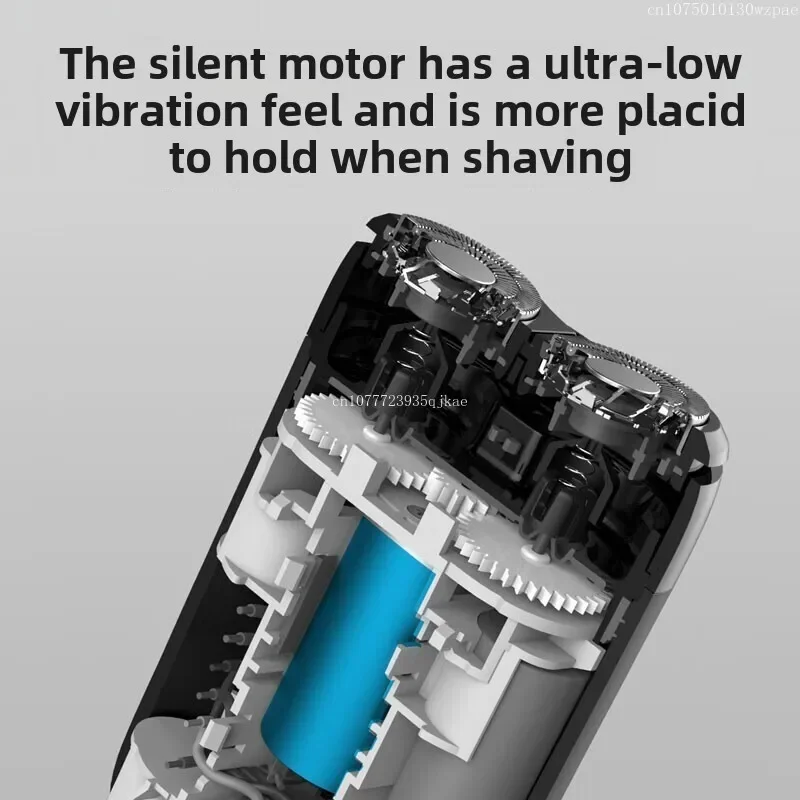 미지아 전기면도기 S100 트윈 블레이드 USB 충전식 휴대용 건식/습식 면도기 남성용 수염 트리머