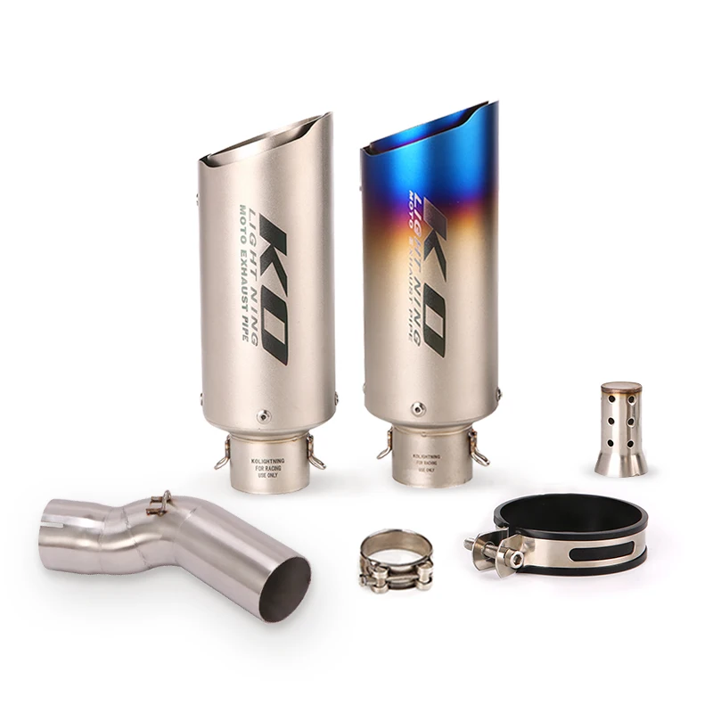 

For Kawasaki ZX10R ZX-10R 2016-2021 Motorcycle Exhaust Muffler Mid Pipe Without DB Killer connecting Link