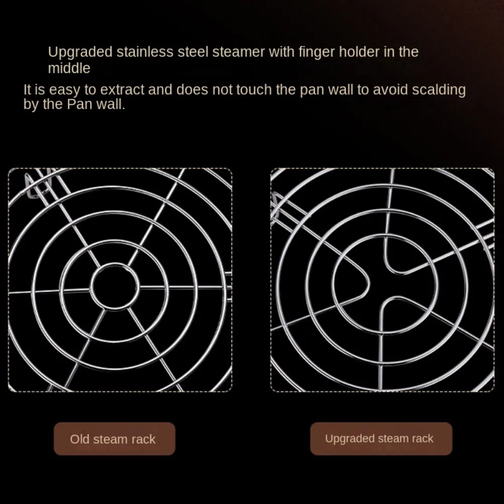 Description Picture 6 of item304 Stainless Steel Round Durable Pot Pan Pressure Cooker Trivet Steamer Shelf Steamer Rack Heavy Duty Cookware Accessories