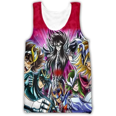 

Новые модные женские/мужские майки phechion с 3D принтом аниме Saint Seiya, жилеты в стиле Харадзюку, летние майки, рубашки, уличная одежда D04