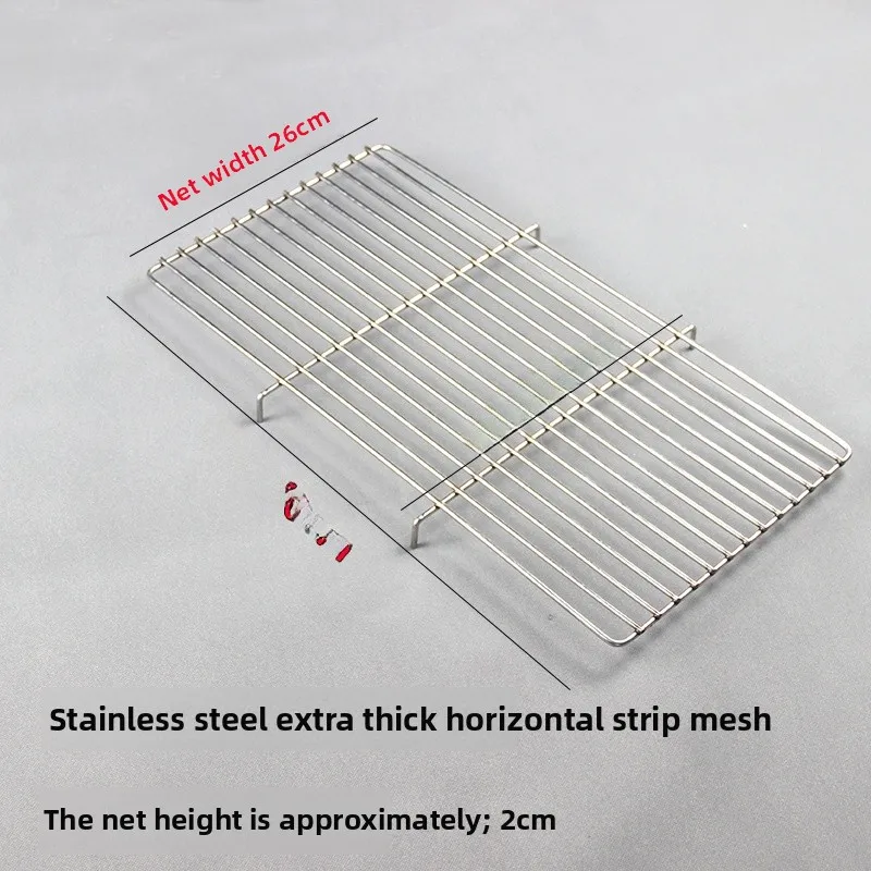 Extra-Thi Stainl Steel Barbecue ill Net Rectangular Pork Ras Drng ids Kitchen Cooking Tools BBQ Accories
