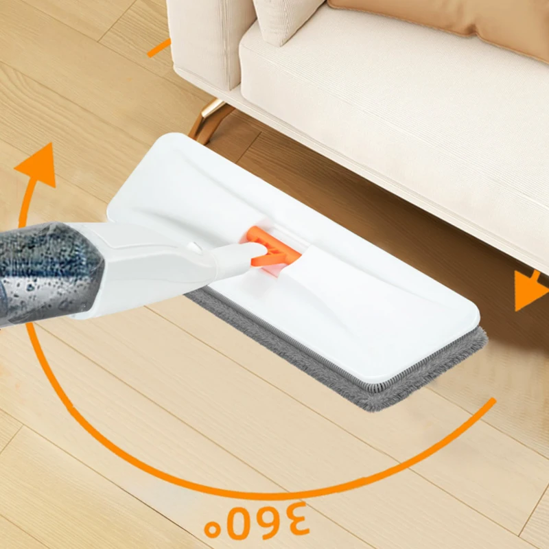 New Large Household Spray Mop With Replaceable Microfiber Pad For Wet And Dry Cleaning Microfiber Pads Rotating Spray Mop Broom - 3