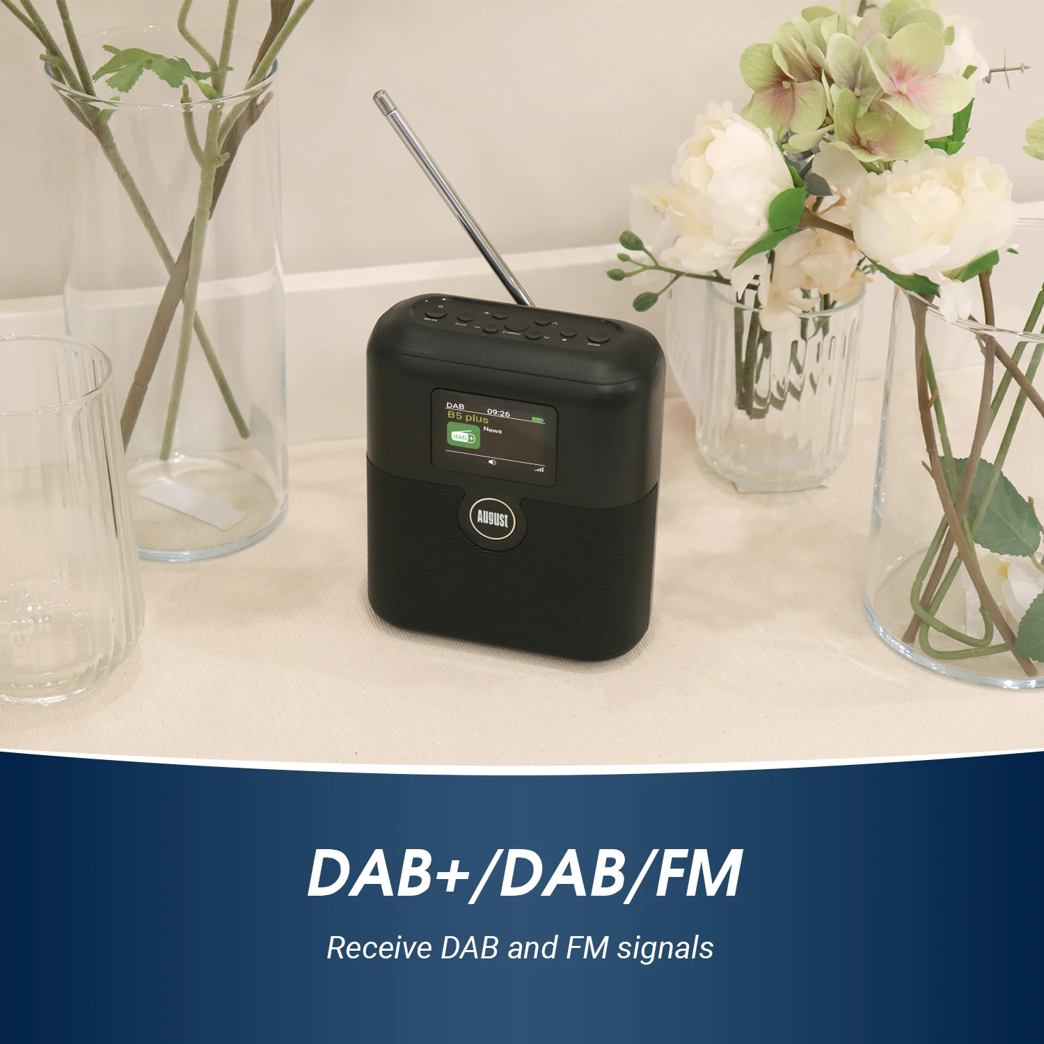 Radio Portable FM DAB DAB+ RNT Digitale Rechargeable – August