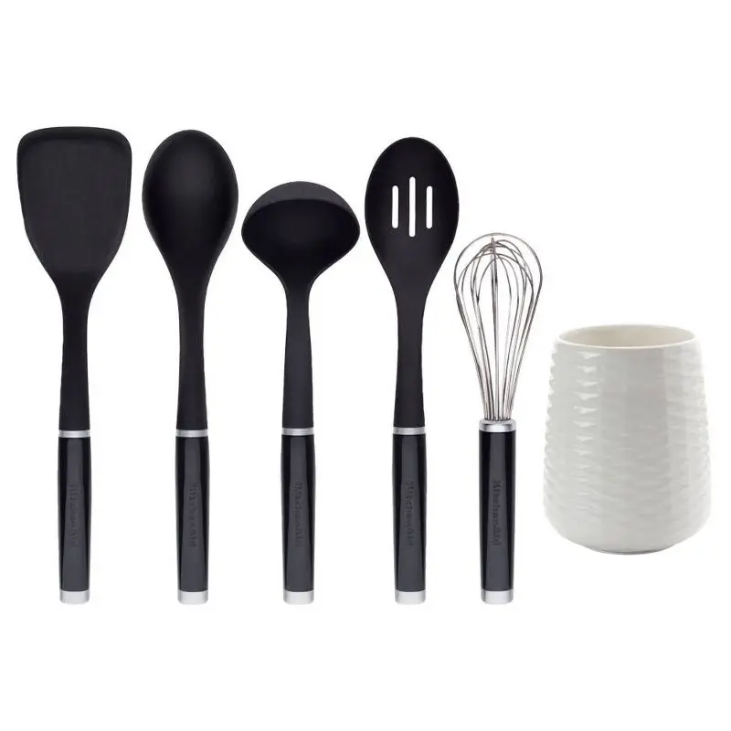 

Kitchen Tool Ensemble with Crock, Set of 6