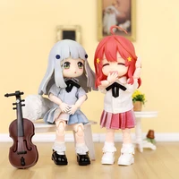 OB11 Doll Uniform Tie Shirt JK Striped Skirt Clothes School uniform, Student Set, JK Uniform, 12 points, BJD Clothing 1/12 2